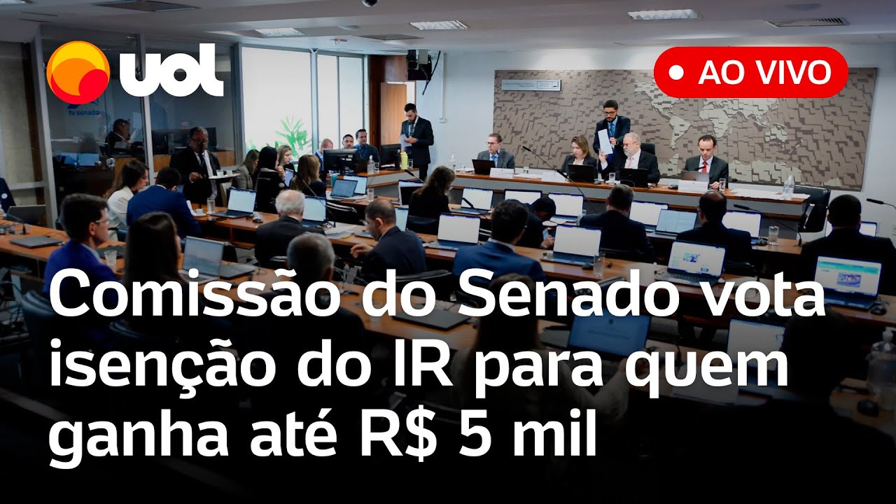 Imposto de Renda Comissão do Senado vota isenção do IR para quem ganha até R$ 5 mil ao vivo TV Online Imposto de Renda Comissão do Senado vota isenção do IR para quem ganha até R$ 5 mil ao vivo