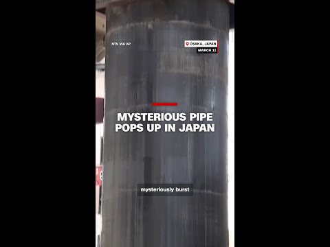 Mysterious pipe pops up in Japan