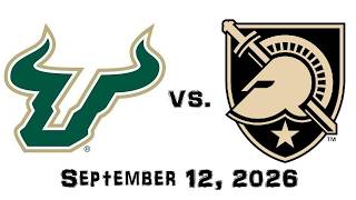 September 12, 2026 - South Florida Bulls vs. Army Black Knights Full Football Game