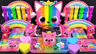 ASMR Satisfying Slime mixing Eyeshadow, Glitter & Random Shiny things into slime #slimevideo #asmr