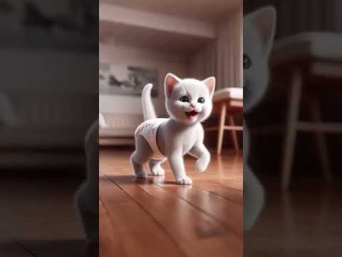 قطة تتسخ حفاضتها #cute #cartoon #funny #comedy #حيوانات #قطط #قناة #cutecats #cute kitten #funnyقصص
