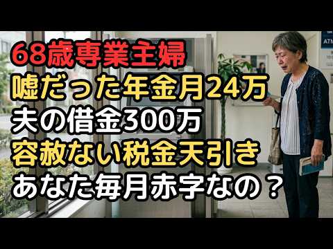 68歳専業主婦「あなた、毎月赤字だったの…?」夫が倒れて初めて知った夫婦合算・月24万円の年金明細。引かれる税金と保険料の現実に血の気が引いた、無知な妻の末路