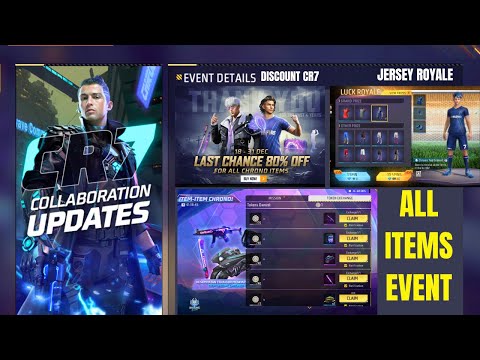 CR7 COLLABORATION UPDATE | CR7 COLLAB WITH FREE FIRE END | CRISTIANO RONALDO EVENT | JERSEY ROYAL FF