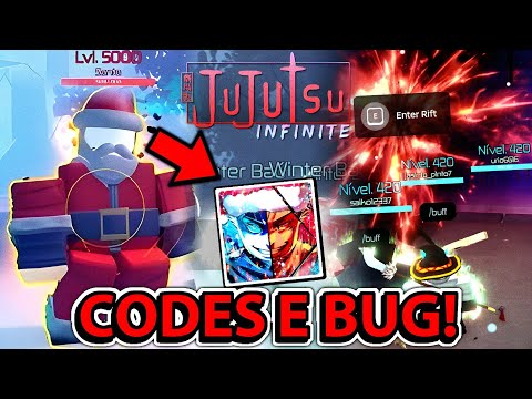 NOVOS CODES E BUGS NO UPDATE DE INVERNO DO JUJUTSU INFINITE!