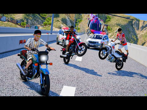 LEVEI MEUS AMIGOS PRA RUA DO GRAU DE MOTOS E DEU RUIM !! no GTA 5 MODS