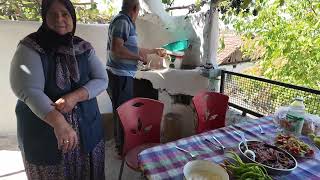 Cemal emminin bahçesinde kahvaltı ve közde mısır sohbet muhabbet 