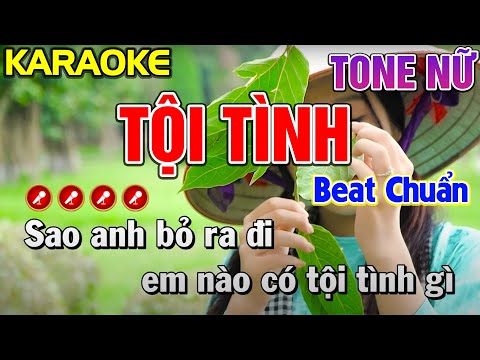 Tội Tình Karaoke Bolero Nhạc Sống Tone Nữ ( BEAT CHUẨN ) | Nàng Thơ Karaoke