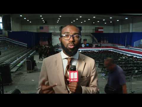 President Trump made a <strong>trip</strong> to north Georgia to campaign for republican gubernatorial <strong>and</strong> senate can