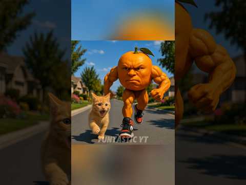 Kitten chased by Udindindindun Madindindindun! #cats #cutecat #funny #catlovers