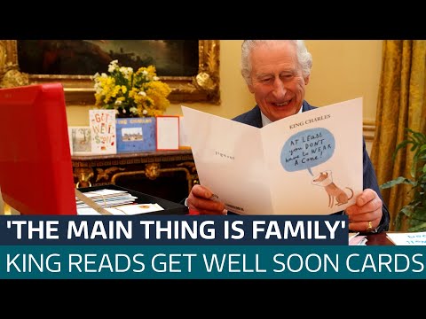 King shown opening some of the 7,000 letters and cards received since cancer diagnosis | ITV News