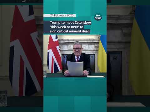 Trump to meet Zelenskyy 'this week or next' to sign critical mineral deal #itvnews #ukraine #trump