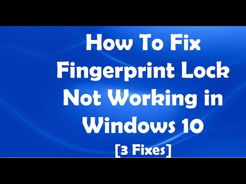 fingerprint scanner not working windows 10