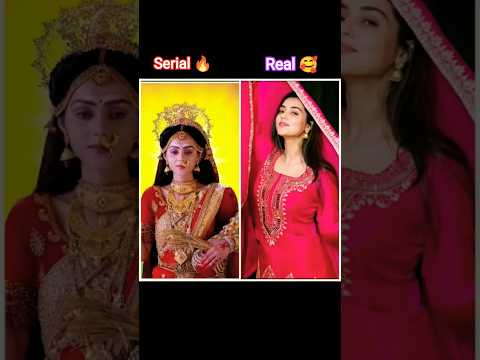 Radha Krishna Serial Reel Vs Real #shorts #youtube #explore #reels #radhakrishna #love #mallika