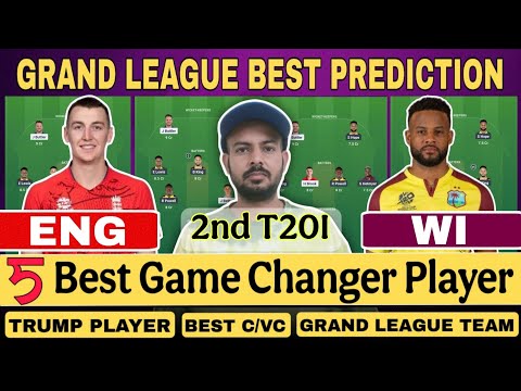 क्या Jamie Smith & Evin Lewis ENG vs WI 2nd T20 Match में Game Changer होंगे Dream11 Team Prediction