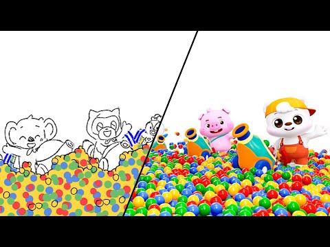 Bolas de Colores Arcoíris 3D 🔴🟠🟡🟢🔵🟣 | 3D Making Animation | Lotty Friends