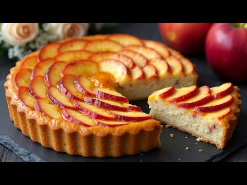 🍎Ich habe noch nie so leckeren Apfelkuchen gegessen! 😋😋 Einfaches und leckeres Rezept.