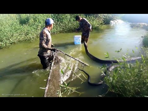 NUNCA MAIS PESCO AQUI,ISSO SAIU DO MATO E FEZ A GENTE CORRER