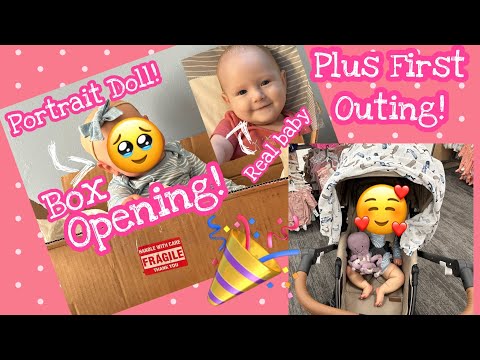 Reborn Doll Vlog- Portrait Doll Reborn Baby Box Opening And First Outing!