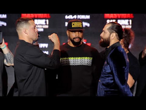 Nate diaz vs jorge masvidal face off in nyc after wild press conference