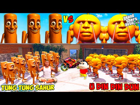 Franklin Tung Tung Tung Sahur Gang Take Revenge From Shinchan U DIN DIN DIN DUN Gang In GTA 5!