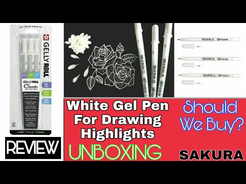 white gel pen for drawing highlights,best white gel...