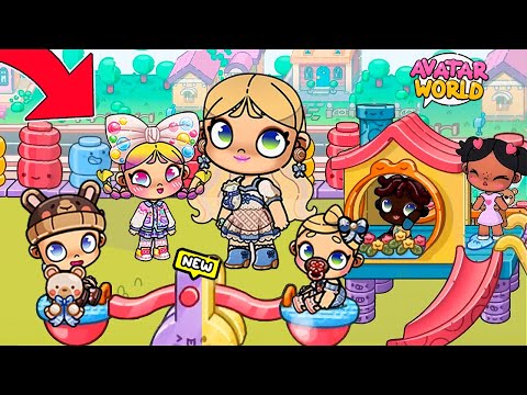 ДЕТСКАЯ ПЛОЩАДКА 🛝🎠 в AVATAR WORLD ИСТОРИЯ 💕 РУТИНА СЕМЬИ  ОБНОВЛЕНИЕ СЕКРЕТЫ СЕРИАЛ