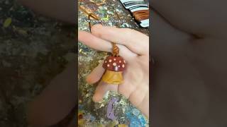 Making an upcycled mushroom necklace! #whimsical #upcycle