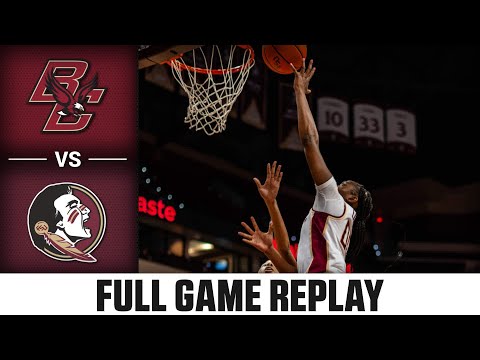 Boston College Vs Florida State Full Game Replay 2023 24 ACC Women S