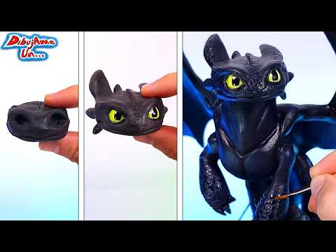 TOOTHLESS Clay Sculpture || how to make Toothless Clay Sculpture from How to Train Your Dragon