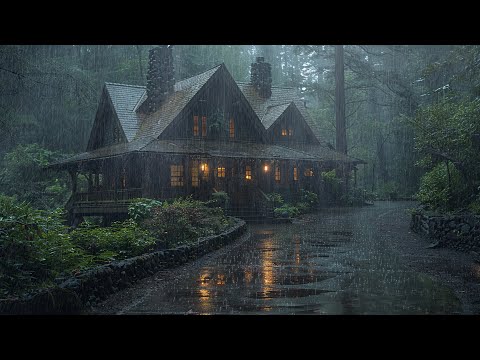 Get Rid of Stress, Fall Asleep with Heavy Rain in the Forest | Natural Sounds for Deep Sleep, Study