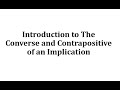Understanding Converse and Contrapositive of Implications
