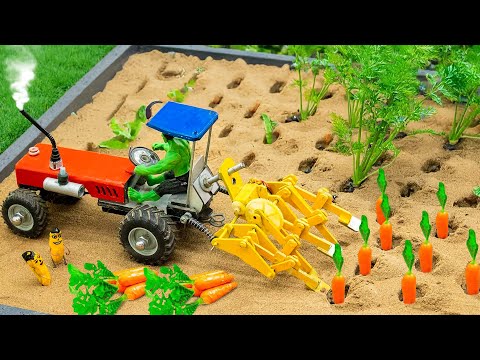 DIY tractor especially plough machine science project | how to plant a carrot field