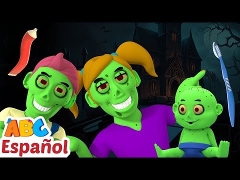 A Bebés Contentos | Zombies locos cepillarse los dientes | Canciones Infantiles Halloween