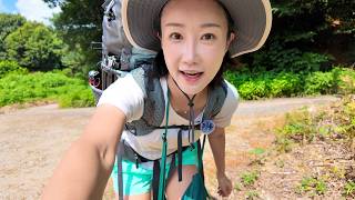 숨겨진 계곡을 찾아서 땡볕에 걷고 또 걷고 더위 먹고 쓰러지기 직전에 만난 환상적인 곳! 와~ 미쳤다!! 그런데... 네?? 차 빼달라고요? 나 울어...😇 여름 캠핑, 계곡백패킹