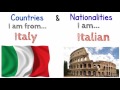 Nationalities and Country Origins