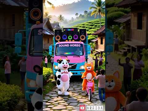 Aku suka nonton sound horeg maskot sapi joget truk sound system #soundhoreg #ai #badut