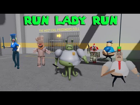 LADY BARRY Speed Runs in #roblox Scary Obby games Police Valery Woman, Great School, Carnival