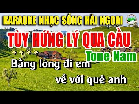 Karaoke Tùy Hứng Lý Qua Cầu Tone Nam Nhạc Sống Cha Cha Cha Hay Nhất | Nhạc Sống Minh Công