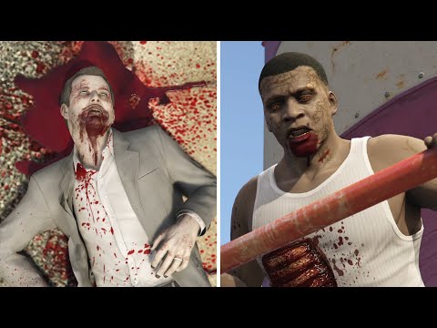 Zombie Franklin Kills Zombie Michael in the final mission of GTA 5