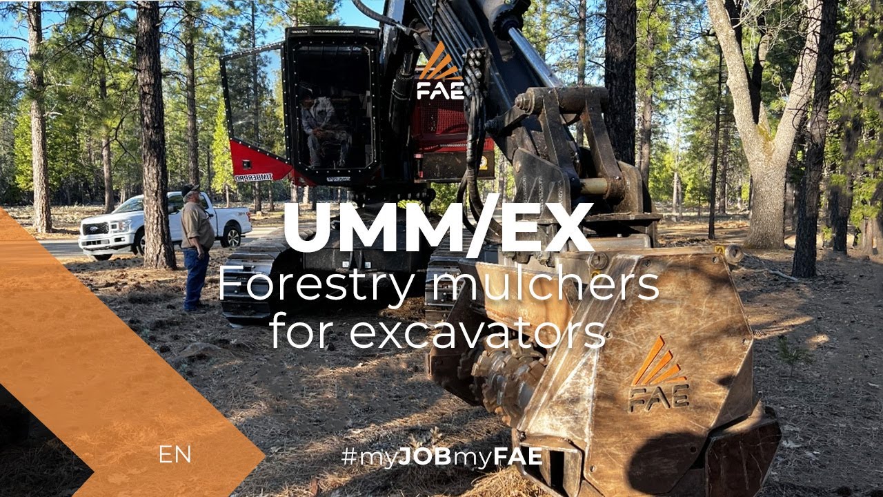 The FAE forestry mulchers for the most powerful excavators