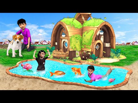 Build Clay House Underground Swimming Pool House Desi Jugad Hindi Kahaniya Hindi Moral Stories