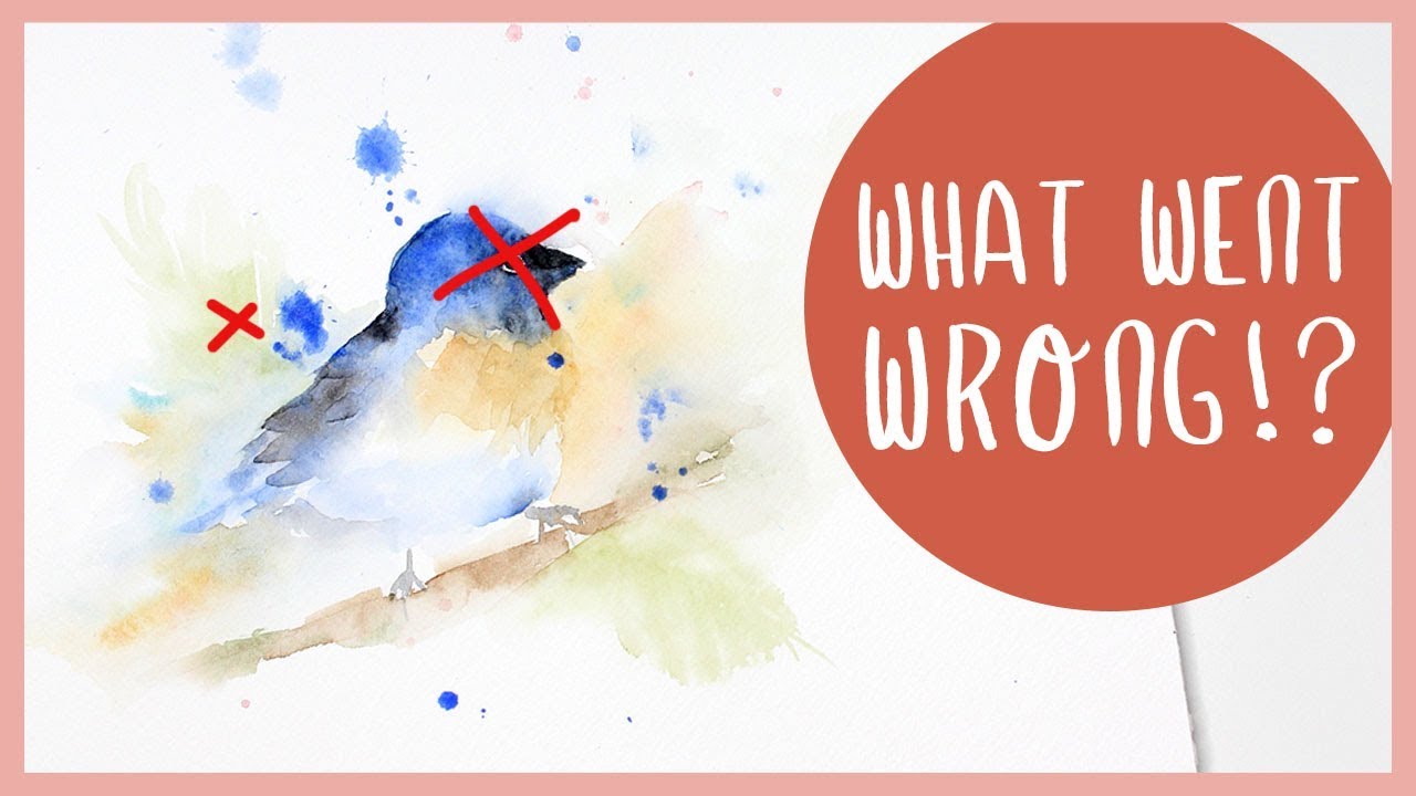 MY BAD ART: Loose Watercolor Bird (& How I Would Fix It)