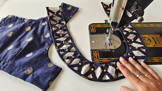 Latest new model back neck blouse design cutting and stitching | Blouse Design | simple/easy design