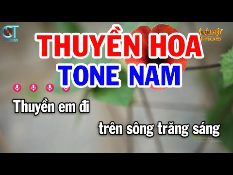 Karaoke Thuyền Hoa Tone Nam ( Em ) Nhạc Sống Mới Nhất | Karaoke Tuấn Kiệt