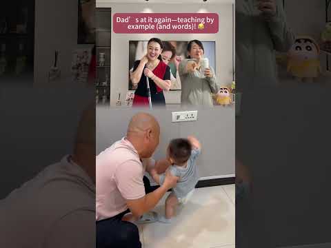 아빠 또 '말로 가르치고 몸으로 보여주' 시작했네! Dad’s at it again—teaching by example (and words)! 😂