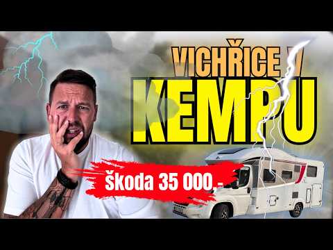 Zastihla nás bouře v kempu Mon Perin, která zničila Rovinj