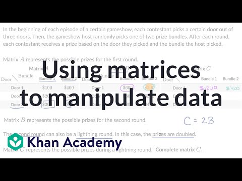 Using matrices to manipulate data: Game show | Matrices | Precalculus | Khan Academy