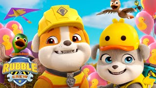Rubble & Motor Celebrate Duck Day! 🦆 w/ Wheeler, Charger & Mix | Rubble & Crew