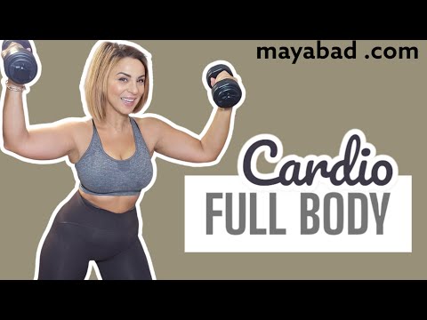 FULL BODY CARDIO -  Ejercicios en casa🏠 FUERZA con CARDIO 🔥 QUEMAGRASA🔥 con PESAS - video 1680