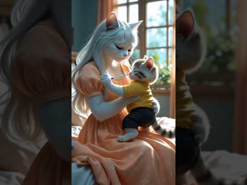 loving mother cat #kitten#cat#short